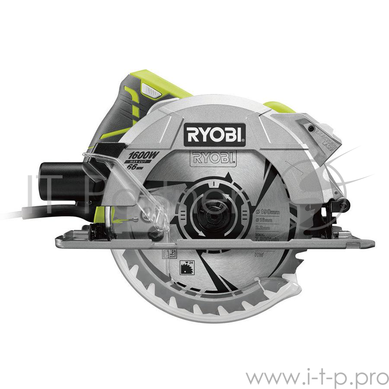 Пила циркулярная RYOBI RCS1600-PG 220В 1600Вт d 190мм посадка диска 16мм 5000об/мин 3.7 кг коробка