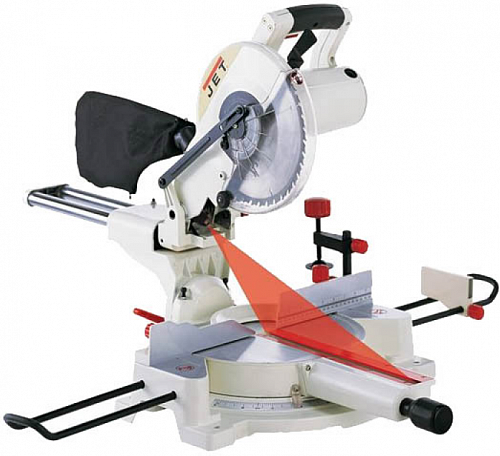 Пила торцовочная (стусло) JET JSMS-10L 1500Вт 4500об/мин круг 254x30мм гл.пропила 90мм