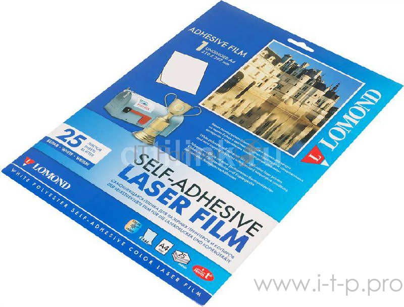 Бумага LOMOND 2810003 Плёнка самоклеящаяся белая для цветной лазерной печати LOMOND 2810003 (А4, 25 листов)