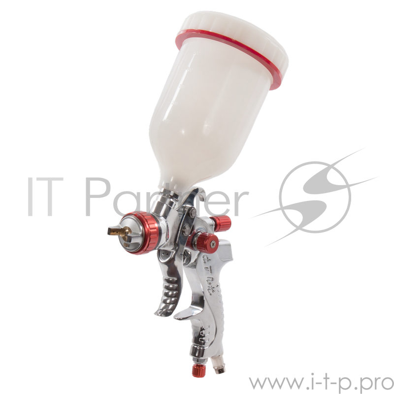 Краскопульт для компрессора QE 770-834 верхний бачок 0.6л сопло 1.4мм разъем EURO, ПРОФИ