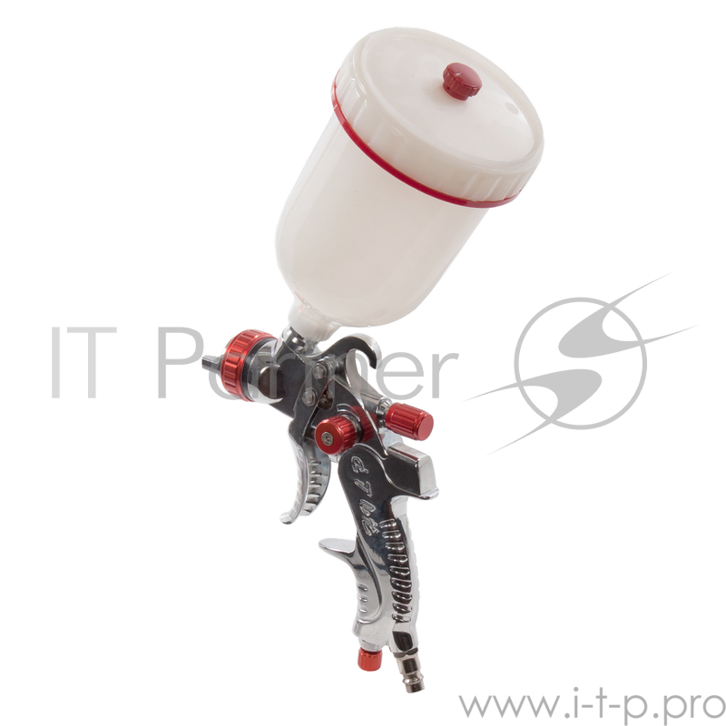 Краскопульт для компрессора QE 770-834 верхний бачок 0.6л сопло 1.4мм разъем EURO, ПРОФИ