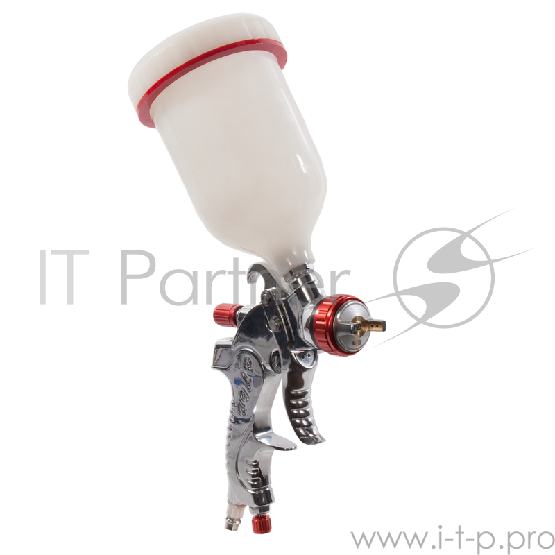 Краскопульт для компрессора QE 770-834 верхний бачок 0.6л сопло 1.4мм разъем EURO, ПРОФИ