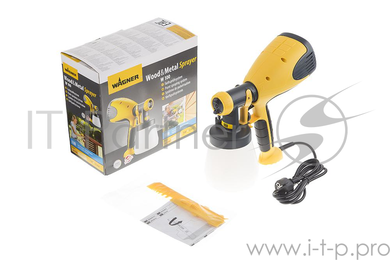 Краскопульт WAGNER W100 280Вт 0-110мл/мин 90DIN 1.3кг