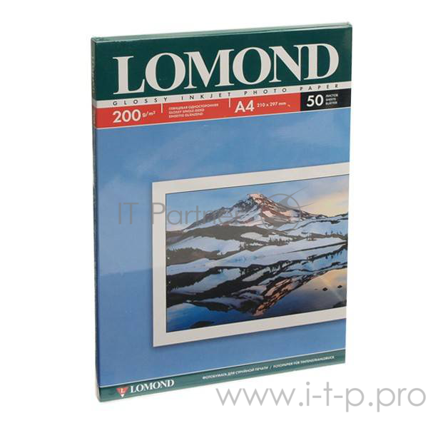 Бумага LOMOND 0102020 Глянцевая бумага 1х A4, 200г/м2 50 л.