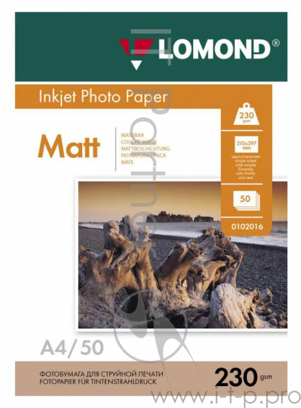 Бумага LOMOND 0102016 Матовая бумага 1х А4, 230г/м2, 50л
