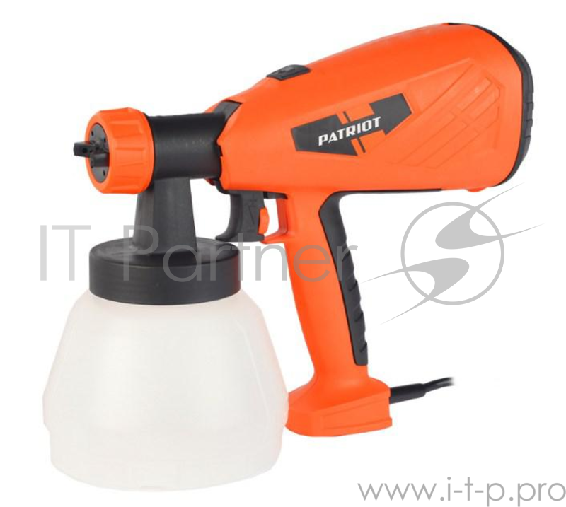 Краскопульт PATRIOT SG500 HVLP 500 Вт., 100 DIN/сек, Расход 900 мл/мин., Резервуар: 1300 мл