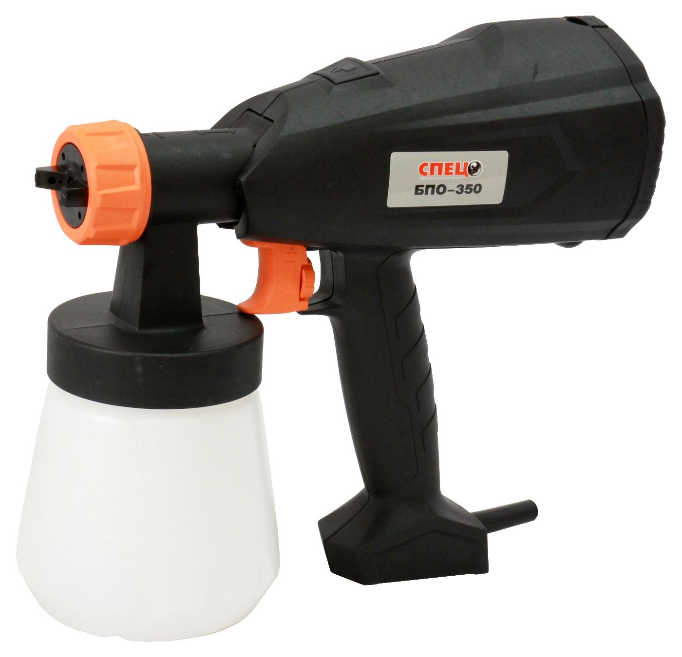 Краскопульт СПЕЦ БПО-350 380Вт 700мл емкость вязкость краски до 60 дин/сек макс расход 800мл/мин