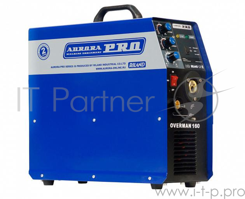 Сварочный полуавтомат AURORA PRO OVERMAN 160 Mosfet 4кВт 220В MIG/MAG 40-160А 0.6-1.0мм 15кг