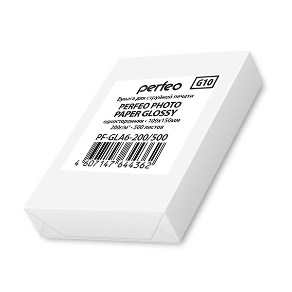 фотобумага Perfeo PF-GLA6-200/500 Бумага Perfeo глянцевая 500л, 10х15 200 г/м2 (G10)