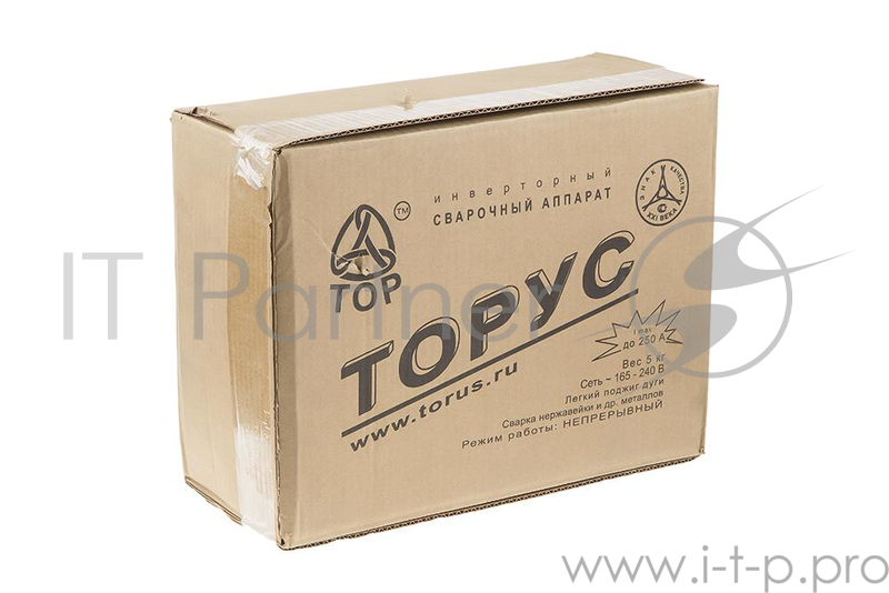 Инвертор сварочный ТОРУС 200+КОМПЛЕКТ 165-242В 6.2кВт 30-200А 2.0-5.0мм ПВ60% провода