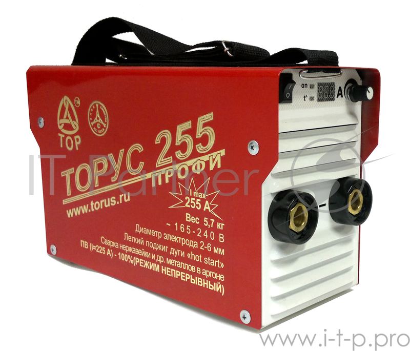 Инвертор сварочный ТОРУС 255+КОМПЛЕКТ 165-242В 8.5кВт 30-255А 2.0-5.0мм ПВ80% провода