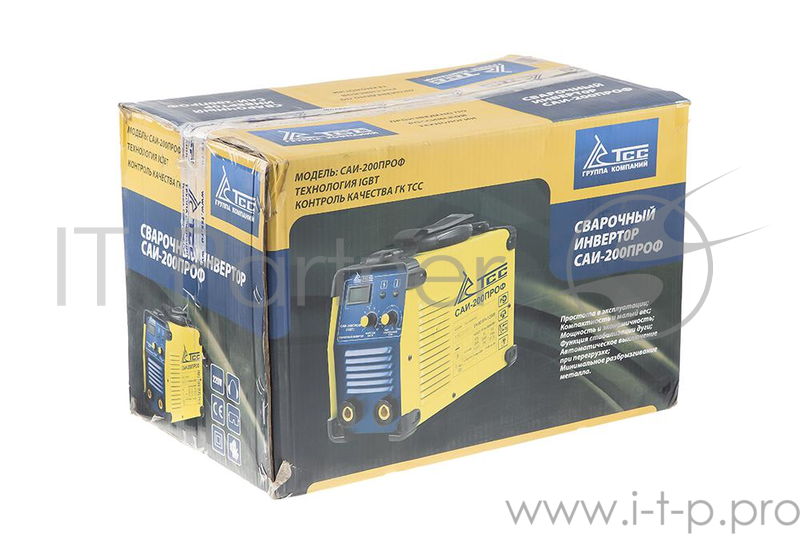 Сварочный аппарат ТСС САИ-200ПРОФ инвертор 8.7кВт 220В 30-200А ПВ80% 7кг
