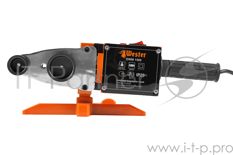 Аппарат для сварки ПП труб WESTER DWM1500 1500 Вт, с 6-ю насадками