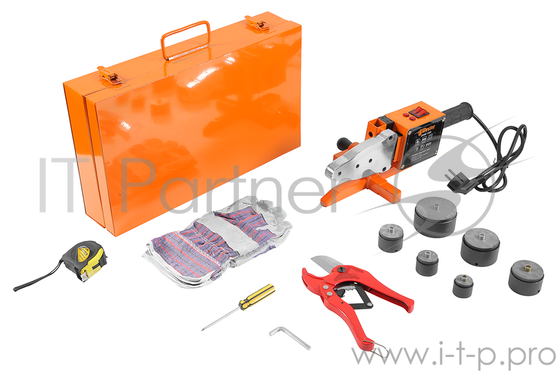 Аппарат для сварки ПП труб WESTER DWM1500 1500 Вт, с 6-ю насадками