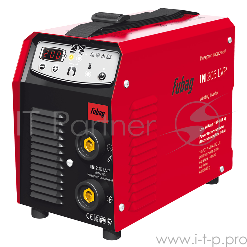 Инвертор сварочный FUBAG IN 206 LVP 220В MMA/TIG 10-200А 1.6-5.0мм 8.6/5.5кг