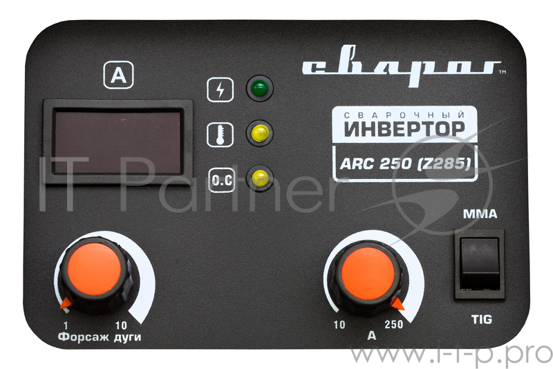 Инвертор сварочный СВАРОГ ARC 250 (Z285) 380В 10-250А 9кВА 1.6-5.0мм ПВ100%