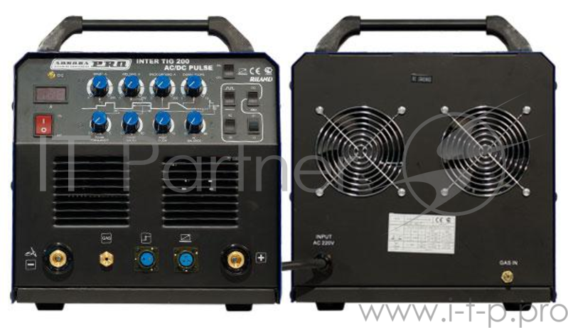 Инвертор сварочный AURORA PRO INTER TIG 200 AC/DC PULSE Mosfet 6.2кВт 220В TIG/MMA 10-200А