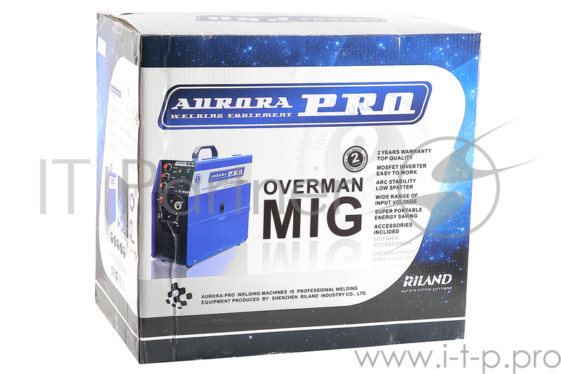 Сварочный полуавтомат AURORA PRO OVERMAN 180 Mosfet 4.7кВА 220В 40-175А 0.6-1мм 15кг