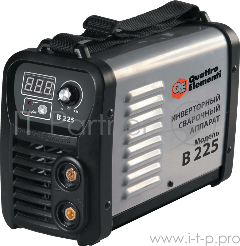 Инвертор QUATTRO ELEMENTI B 225 225 А, ПВ 80%, до 5.2 мм, 5.5 кг, Дисплей, TIG-Lift, от 170В, КЕЙС