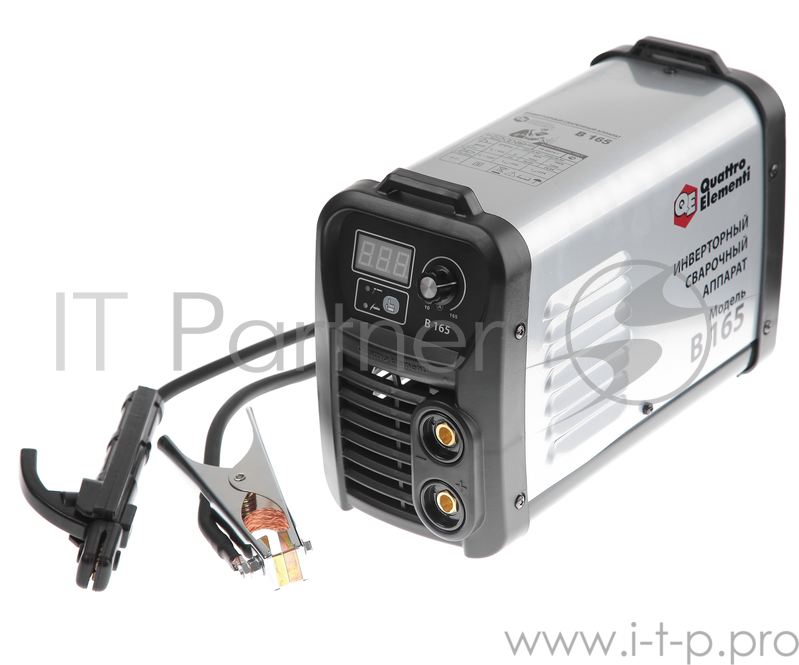 Инвертор QUATTRO ELEMENTI B 165 165 А, ПВ 80%, до 4.0 мм, 4.8 кг, Дисплей, TIG-Lift, 220В, КЕЙС