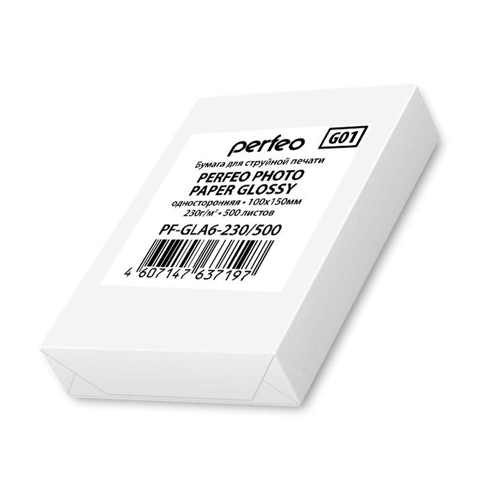 фотобумага Perfeo PF-GLA6-230/500 Бумага Perfeo глянцевая 500л, 10х15 230 г/м2