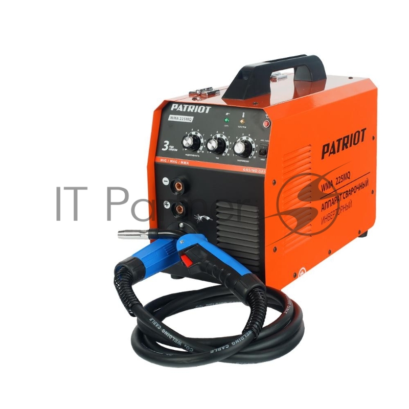 Сварочный аппарат PATRIOT WMA 225MQ (605301755) инверторный mig/mag/mma стальной и флюс. провлокой