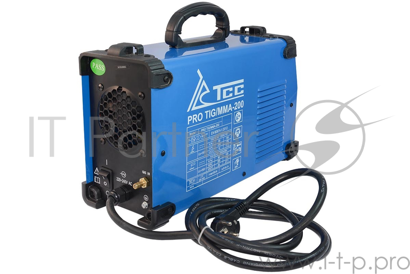 Сварочный аппарат ТСС PRO TIG/MMA-200 инвертор 8.7кВа 220±15% 10-200 ПВ80% 7.2кг