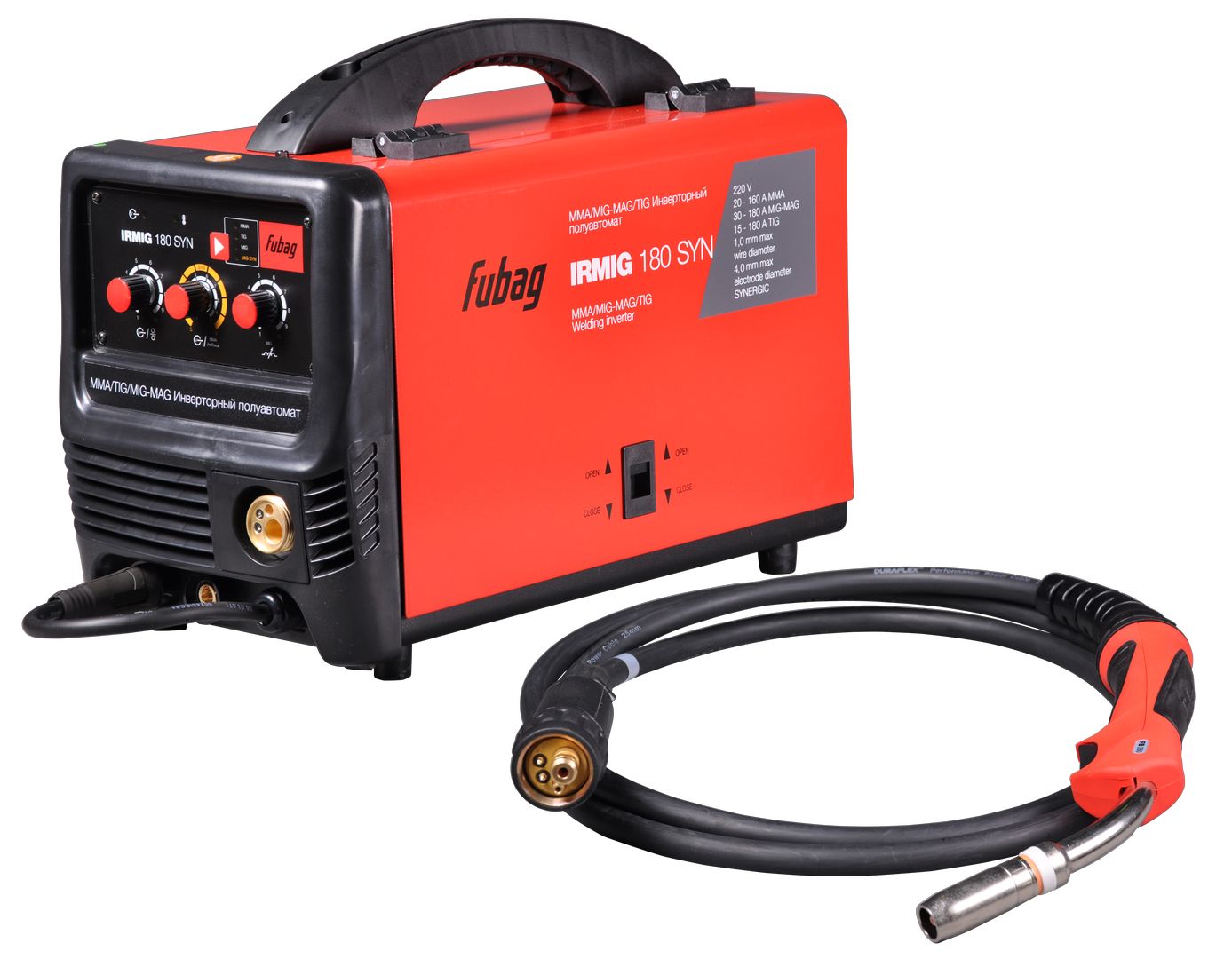 Сварочный полуавтомат FUBAG IRMIG 180 SYN (38642) + горелка FB 250 3 м (38443) инвертор+горелка