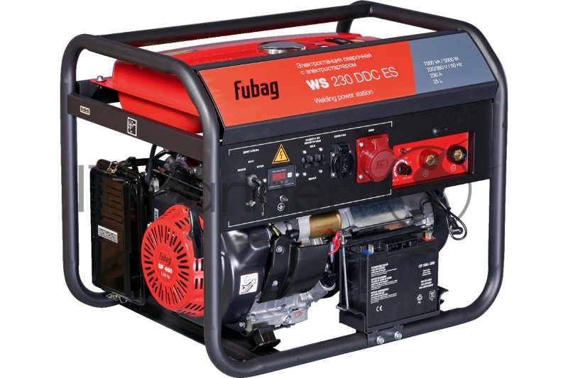Электростанция сварочная FUBAG WS 230 DDC ES 6.9 кВа/5.6 кВт, 439 см3, бак 25л, время работы: 9 ч.