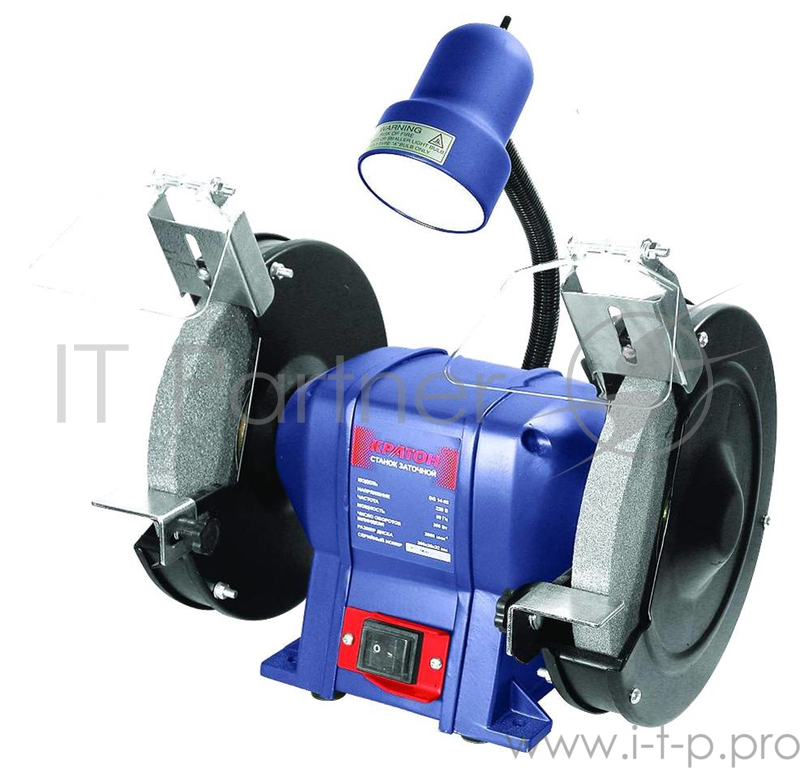 Точило КРАТОН BG 350/200 L 350Вт 2950об/мин диск 200х20х32мм эл. подсв.