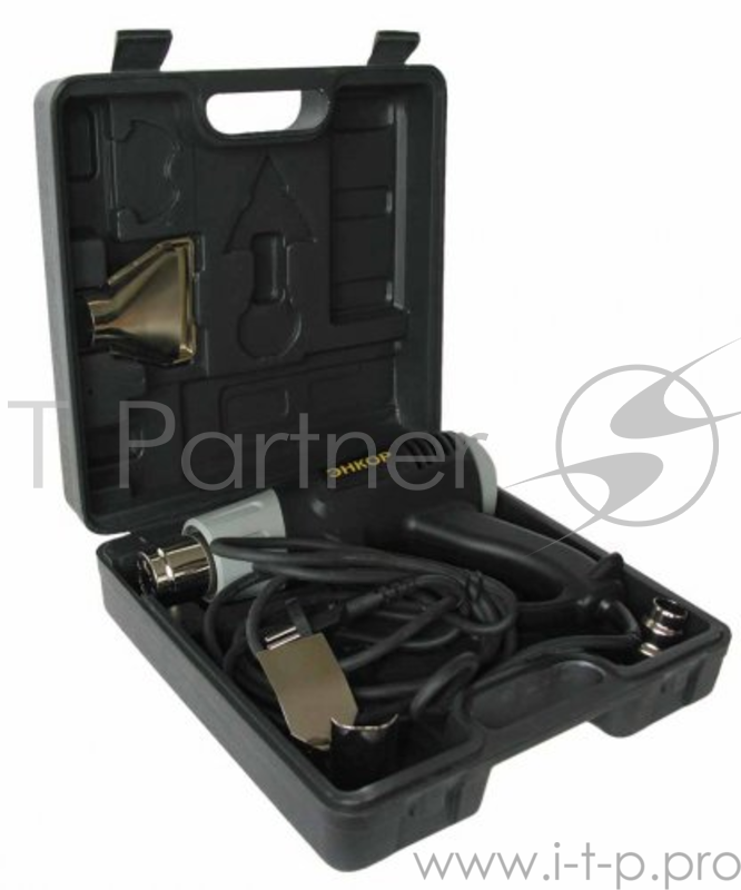 Фен ЭНКОР ПТЭ-2000/ДП 2000Вт 80-600*С 250/500л/мин ЖК-дисплей в кейсе