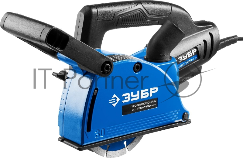 Штроборез ЗУБР ЗШ-П30-1400 ПСТ глуб. паза 30 мм, 125 мм, подключ. пылесоса, плавн пуск, 1400 Вт