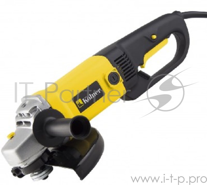 Машина шлифовальная KOLNER KAG 230/2000 R(Kolner KAG 230/2000 R,плавный пуск, 2000 Вт, 6000 об/мин, поворотная рукоятка, диаметр диска 230 мм)