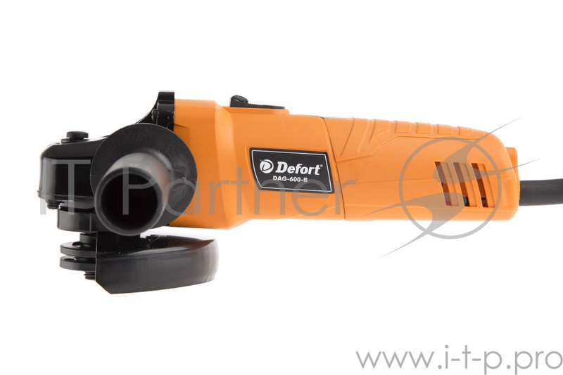 Машина шлифовальная угловая Defort DAG-600-B (Диск 115 мм 600 Вт 11000 об/мин M14 блокировка шпинделя набор аксессуаров 4 шт)