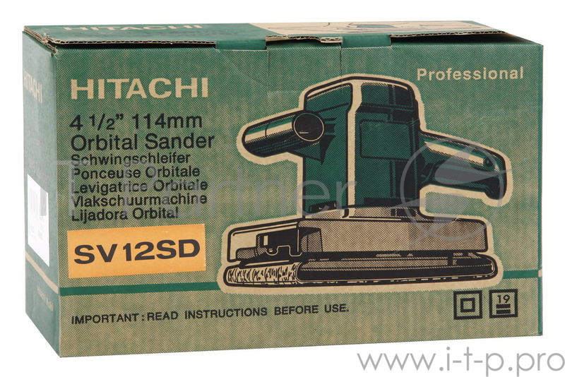 Шлифовальная машинка плоская HITACHI SV12SD 300Вт 28000об/мин 114x228мм
