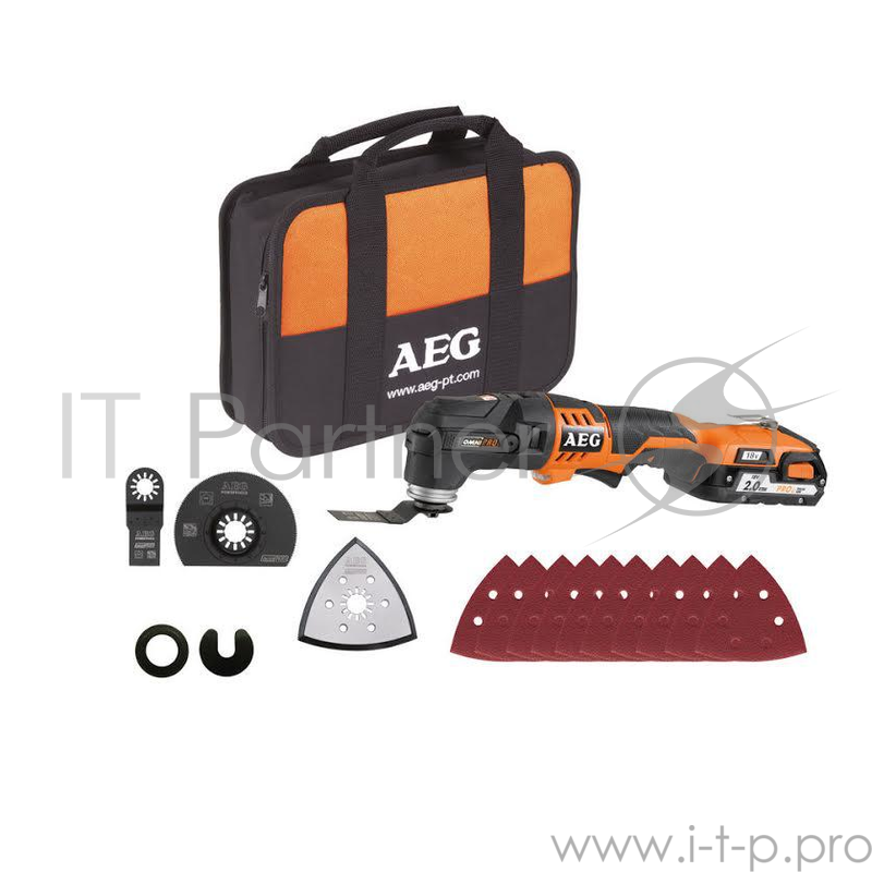 Инструмент многоф. акк. AEG OMNI18C LI-202BKIT1X аккумуляторный 18В 2х2Ач Li-ion