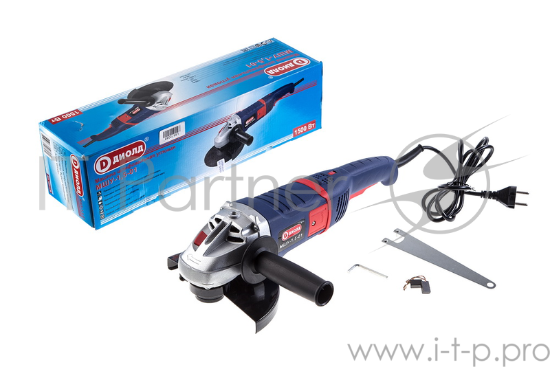 УШМ (болгарка) ДИОЛД МШУ-1,5-01 1500Вт 180мм 0-8000об/мин