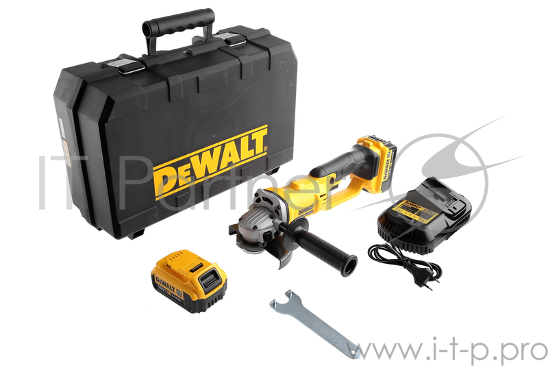 УШМ акк. DeWALT DCG412M2 18.0В 2x4.0Ач LiION 7000об/мин 125мм в кейсе