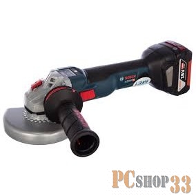 Акк. УШМ BOSCH GWS 18V-10 SC (06019G340D) 2x5,0 Ач, L-BOXX, 9000об/мин, 125мм, М14