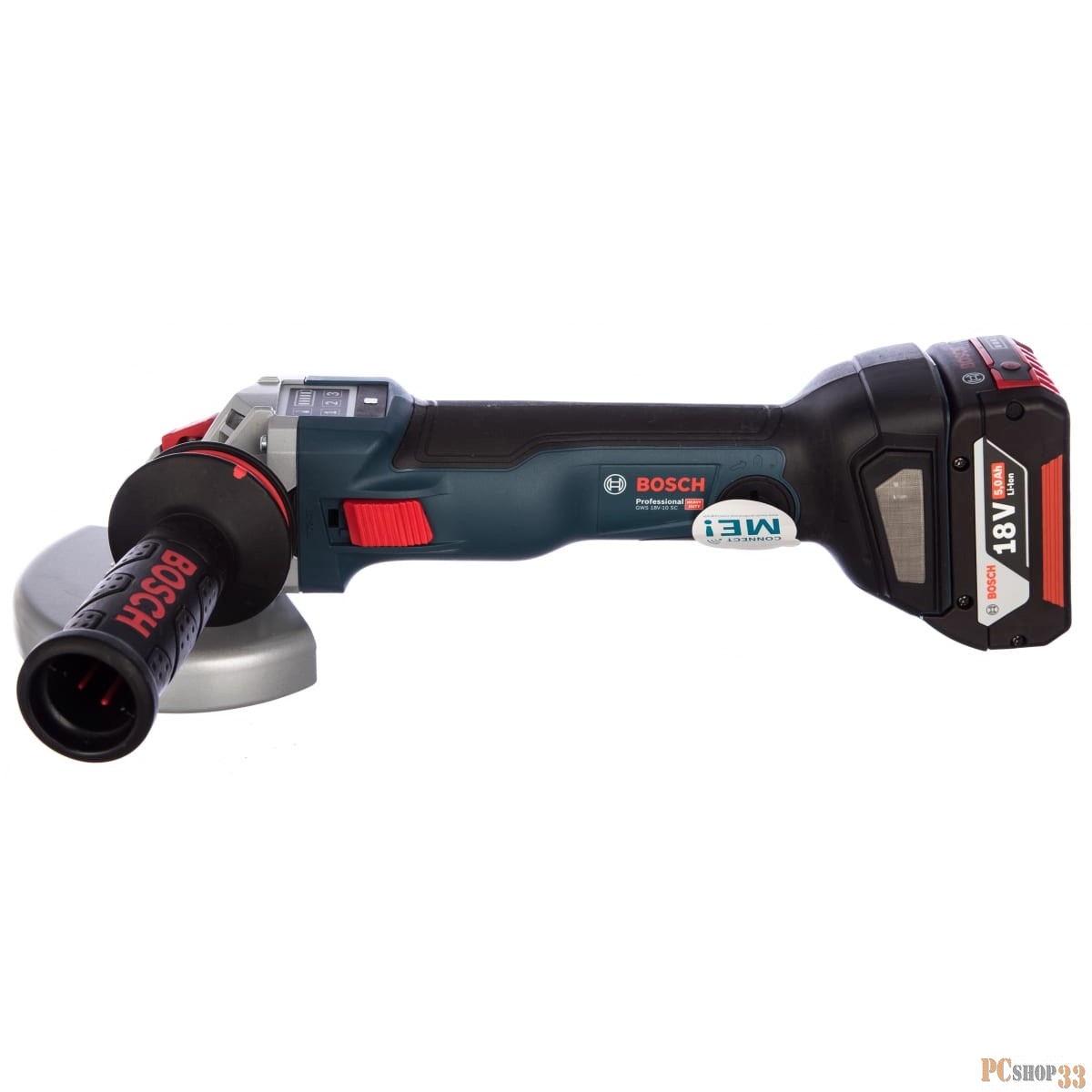 Акк. УШМ BOSCH GWS 18V-10 SC (06019G340D) 2x5,0 Ач, L-BOXX, 9000об/мин, 125мм, М14