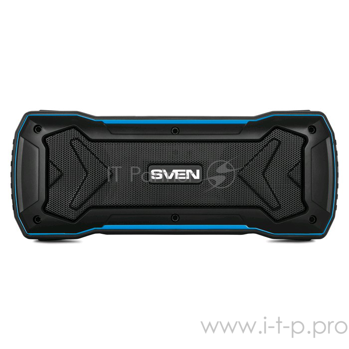 Колонки SVEN PS-220, черный-синий SV-016470 (10 Вт, Bluetooth, USB, microSD, FM-тюнер)