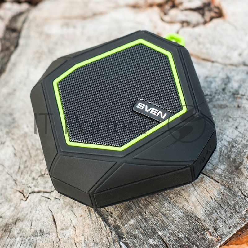 Колонки SVEN PS -77, черный-синий SV-016432 (5 Вт, Bluetooth, microSD, FM-тюнер)