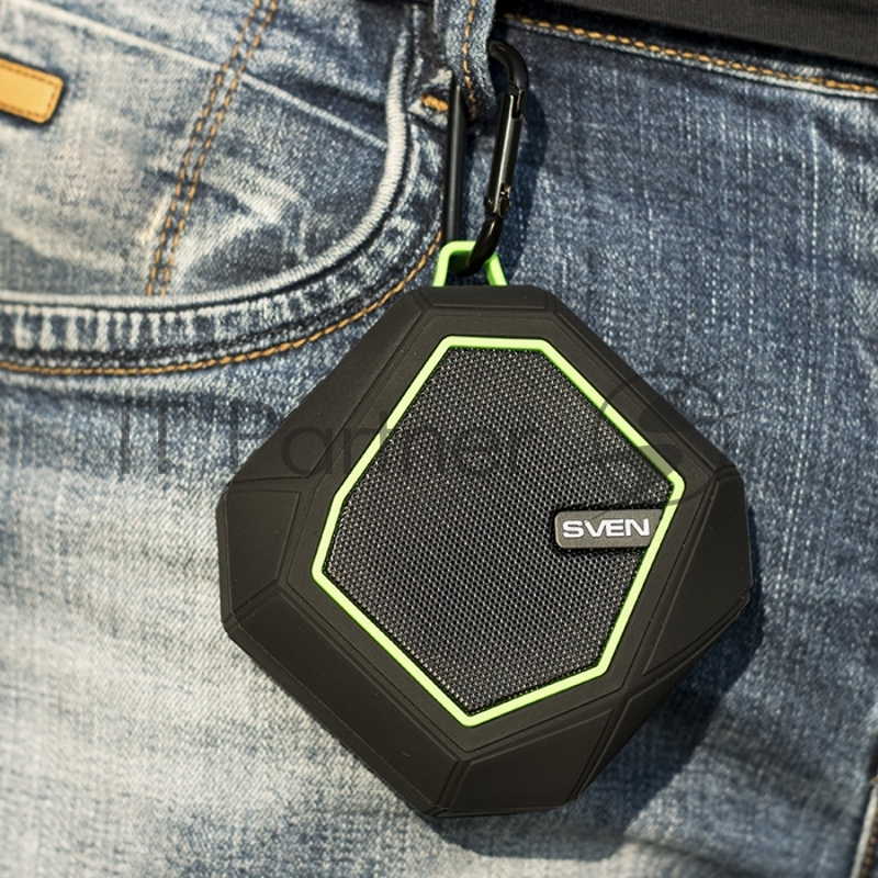 Колонки SVEN PS -77, черный-синий SV-016432 (5 Вт, Bluetooth, microSD, FM-тюнер)