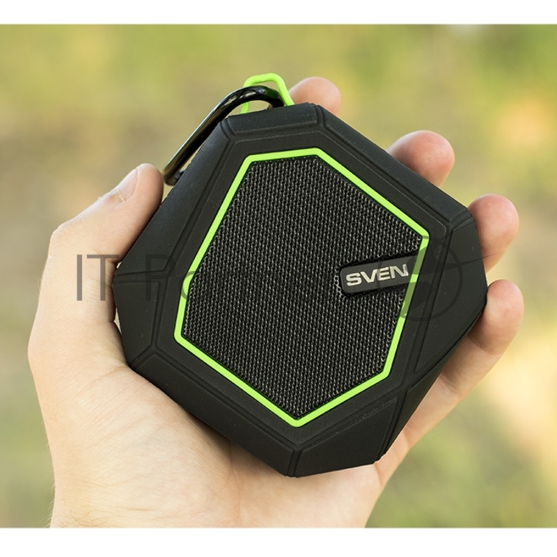 Колонки SVEN PS -77, черный-синий SV-016432 (5 Вт, Bluetooth, microSD, FM-тюнер)