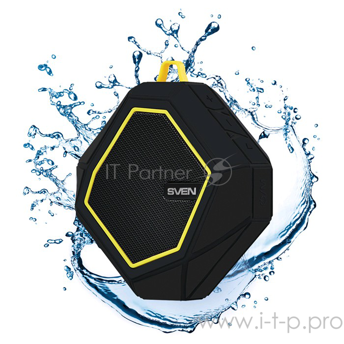 Колонки SVEN PS -77, черный-желтый SV-016449 (5 Вт, FM-тюнер, Bluetooth, microSD)