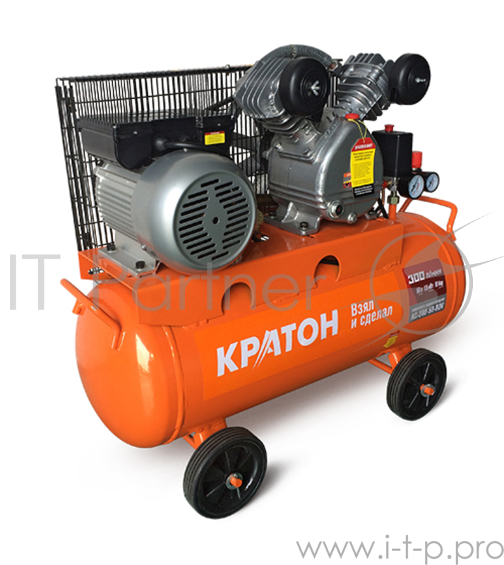 Компрессор КРАТОН AC-300-50-BDV 1500Вт 10бар 300л/мин 50кг ременной масляный