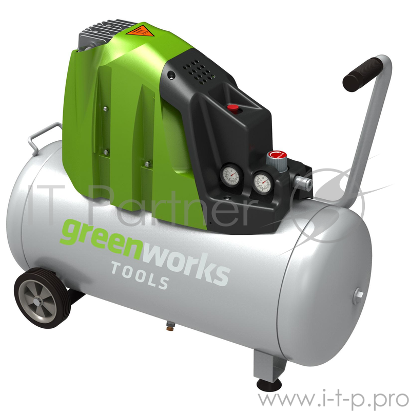 Компрессор GREENWORKS GAC50L (4102007) 1500Вт 50л 172л/мин. 8 бар безмасляный 220В 2л.с.