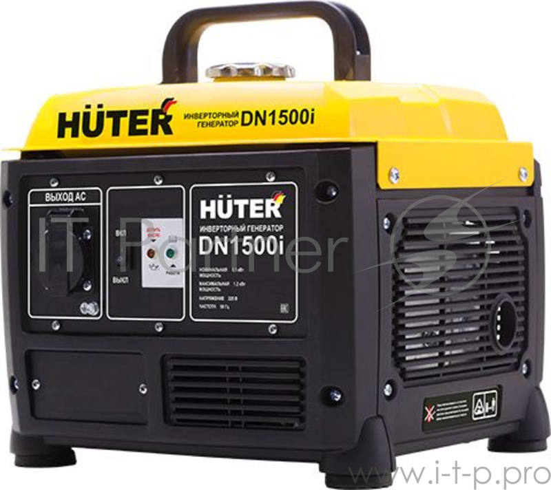 Инверторный бензиновый генератор HUTER DN1500i 220В 2.2лс