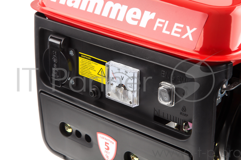 Бензоэлектростанция Hammer Flex GN800 0,8КВт 220В 50Гц бак 4,5л непр.6ч