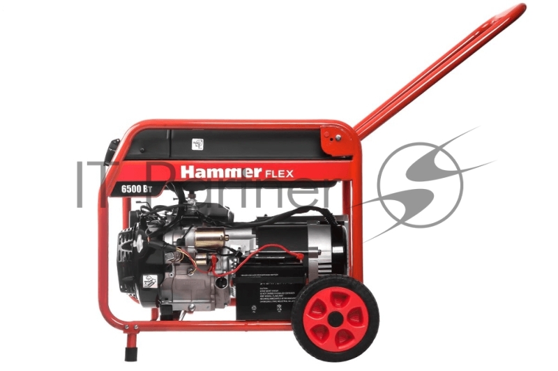 Бензоэлектростанция Hammer Flex GN7000ET электрозапуск 6.5КВт 220В 50Гц бак 33л непр.13ч